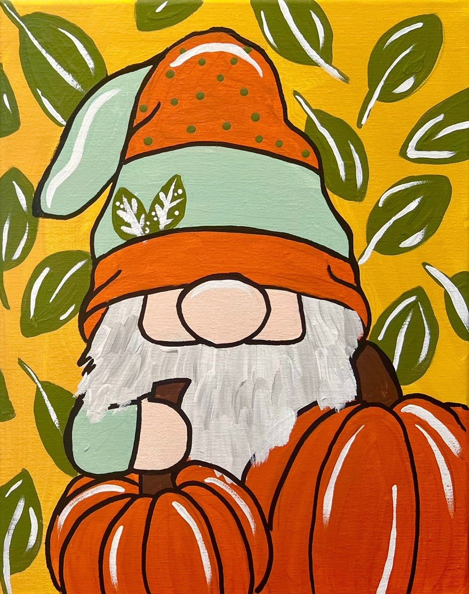 fall-harvest-gnome-paint-and-sip-at-four-coyne-s-bar-and-grill